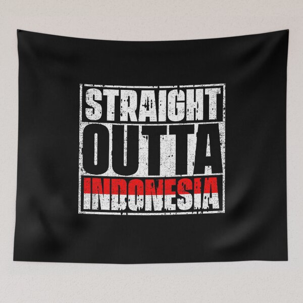 Item preview, Straight Outta Indonesia Flag designed and sold by CosmoKitsch.