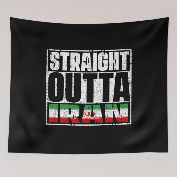 Item preview, Straight Outta Iran Flag designed and sold by CosmoKitsch.