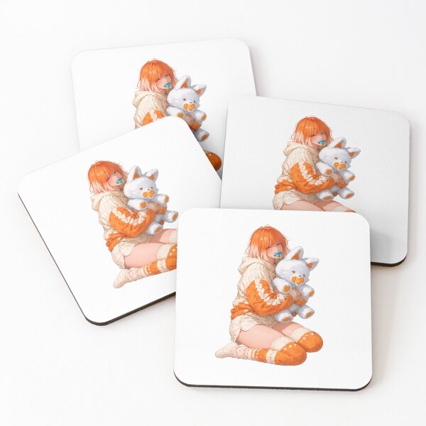 Item preview, Cozy Comfort: Orange & White Soft Bunny Hugs The Little Tangerine Vibrant Solitude designed and sold by Shyam shop.