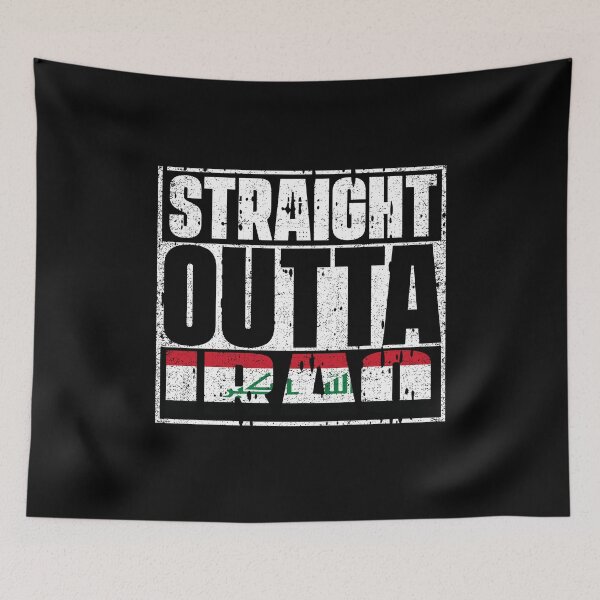Item preview, Straight Outta Iraq Flag designed and sold by CosmoKitsch.