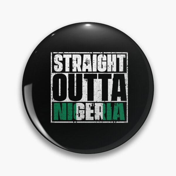 Item preview, Straight Outta Nigeria Flag designed and sold by CosmoKitsch.