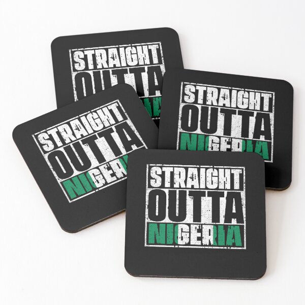 Item preview, Straight Outta Nigeria Flag designed and sold by CosmoKitsch.