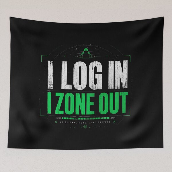Item preview, I Log In I Zone Out Shirt – Funny Work From Home Humor Tee designed and sold by IdentityThread.