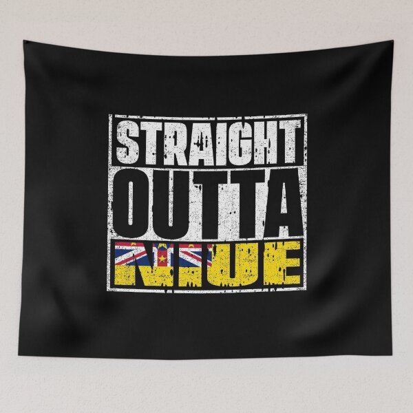 Item preview, Straight Outta Niue Flag designed and sold by CosmoKitsch.