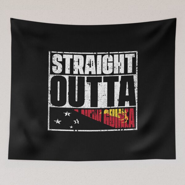 Item preview, Straight Outta Papua New Guinea Flag designed and sold by CosmoKitsch.