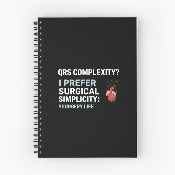 Item preview, Surgical Simplicity vs QRS Complexity - Funny Surgeon Heart Graphic designed and sold by NovaprintsbyFN.