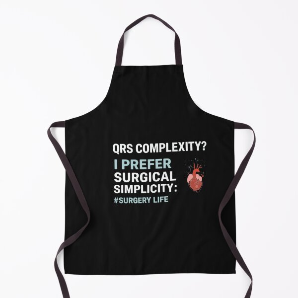 Item preview, Surgical Simplicity vs QRS Complexity - Funny Surgeon Heart Graphic designed and sold by NovaprintsbyFN.