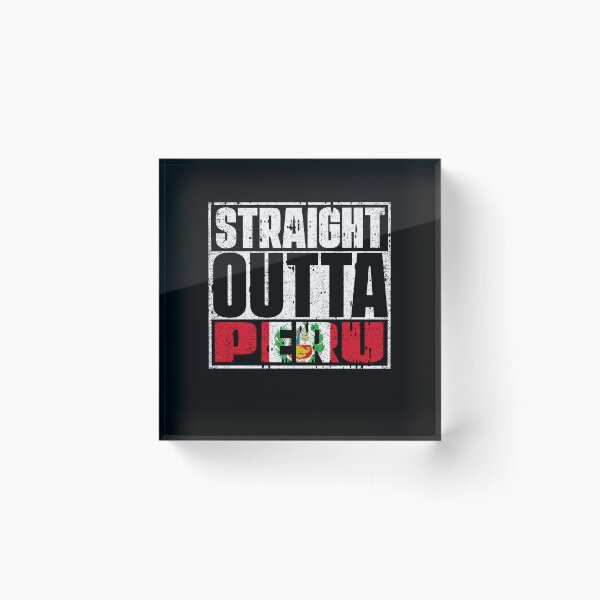 Item preview, Straight Outta Peru Flag designed and sold by CosmoKitsch.