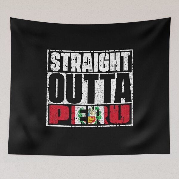 Item preview, Straight Outta Peru Flag designed and sold by CosmoKitsch.