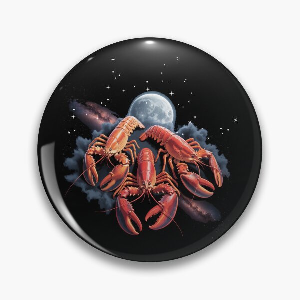 Item preview, Three Crawfish Moon Galaxy Space Retro Animal designed and sold by ZACK ART.