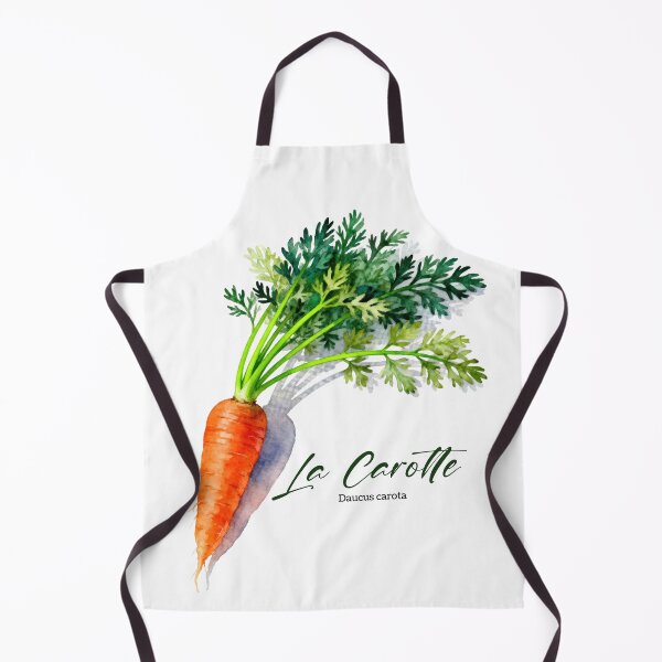 Aperçu de l'œuvre La Carotte – Aquarelles botaniques françaises pour jardiniers et francophiles créée et vendue par FrancophileFun.