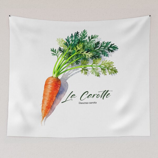 Item preview, La Carotte (Carrot) – French Botanical Watercolor Art for Gardeners & Francophiles designed and sold by FrancophileFun.