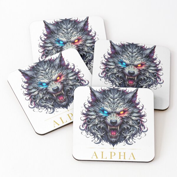 Item preview, Alpha Wolf Minimal – Premium Fierce Wolf Head Design designed and sold by QuirkyCloud Designs.
