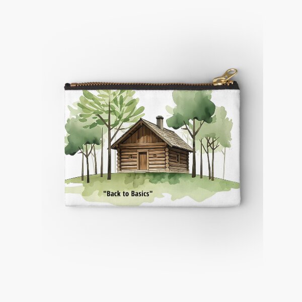 Item preview, Back to Basics - Traditional Log Cabin Watercolor designed and sold by Modern Nest Art.