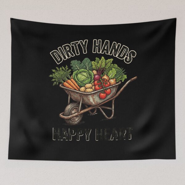 Item preview, Dirty Hands Happy Heart Gardening Farmer Homesteader designed and sold by SofenArt.