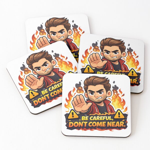 Item preview, Angry Cartoon Guy Be Careful Don't Come Near Sticker designed and sold by Hafcishop.