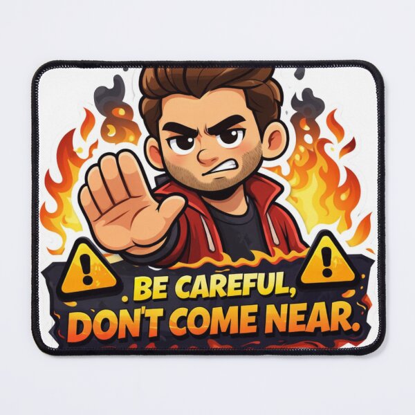 Item preview, Angry Cartoon Guy Be Careful Don't Come Near Sticker designed and sold by Hafcishop.