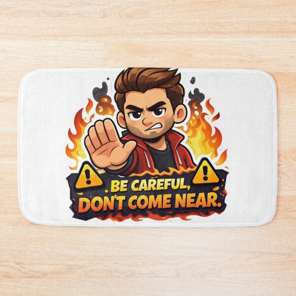 Item preview, Angry Cartoon Guy Be Careful Don't Come Near Sticker designed and sold by Hafcishop.