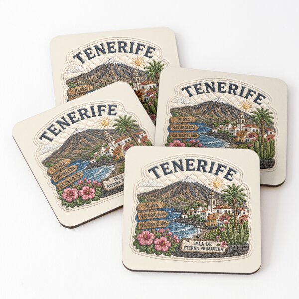 Item preview, Tenerife Embroidered Travel Patch Illustration designed and sold by Rohan132.