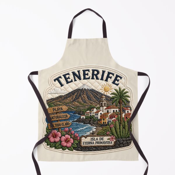 Item preview, Tenerife Embroidered Travel Patch Illustration designed and sold by Rohan132.