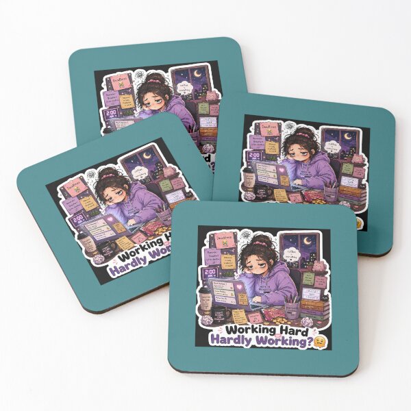 Item preview, Working Hard or Hardly Working Sticker | Freelancer Life Meme Aesthetic Hustle Gen Z designed and sold by MoodByte .