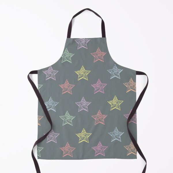 Item preview, Oversized Sketchy Candy Rainbow Stars - Charcoal Grey designed and sold by Daniel Bevis Design.