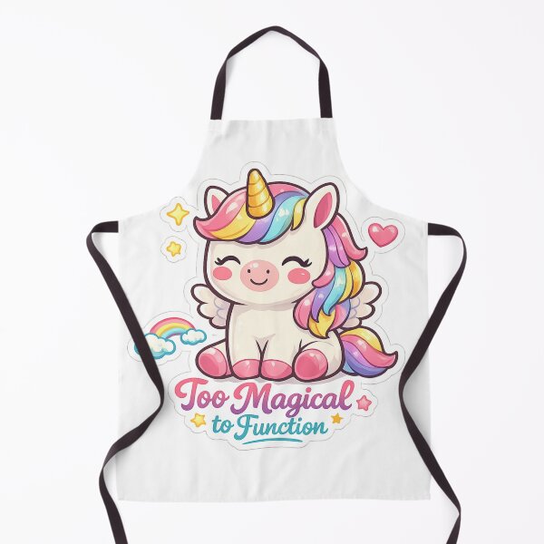 Item preview, Too Magical to Function Sticker — Kawaii Unicorn Funny Sassy Quote Rainbow Wings Alicorn Gift Cute Humor Decal designed and sold by CosyCush.