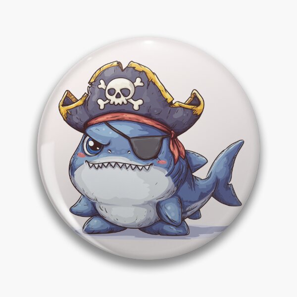 Item preview, Pirate Shark Cute Cartoon. designed and sold by LearnCreations.