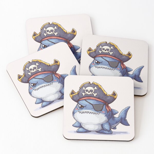 Item preview, Pirate Shark Cute Cartoon. designed and sold by LearnCreations.