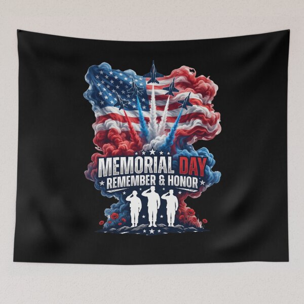 Item preview, Memorial Day Remember & Honor American Patriot Military Veteran designed and sold by SofenArt.