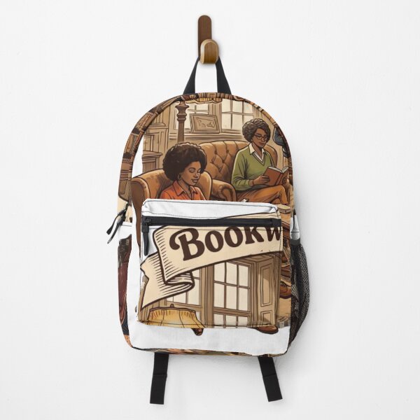 Item preview, Retro Bookworm Club Library Scene Vintage Readers Illustration designed and sold by urbinet.