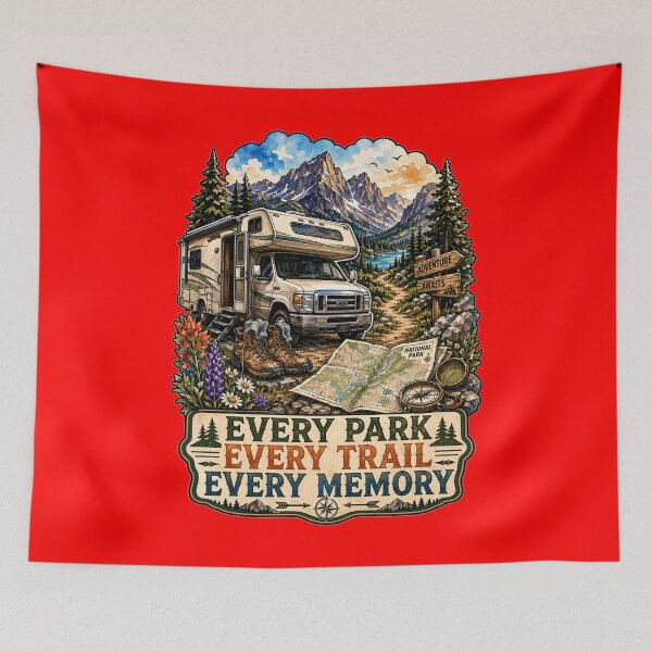Item preview, RVing Camper Design Every Park Every Trail Every Memory designed and sold by fantasticdesign.