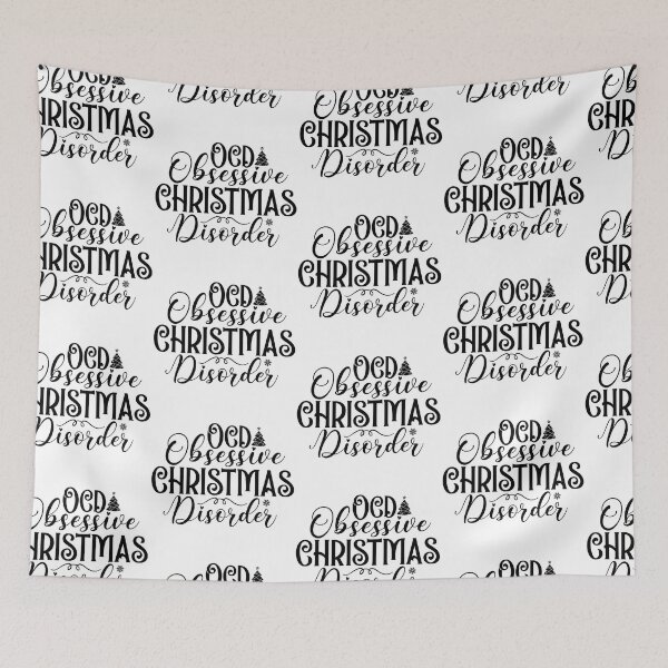 Item preview, OCD Obsessive Christmas Disorder Cat - Funny Festive Feline Gift designed and sold by FuzionRaptor.
