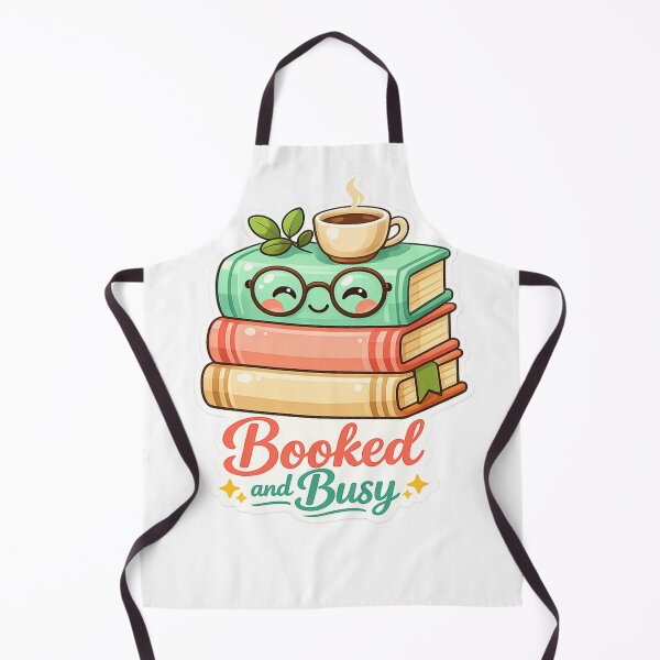 Item preview, Booked and Busy Sticker — Kawaii Books Coffee Cup Funny Reader Pun Book Lover Gift Bookworm Librarian Decal designed and sold by CosyCush.