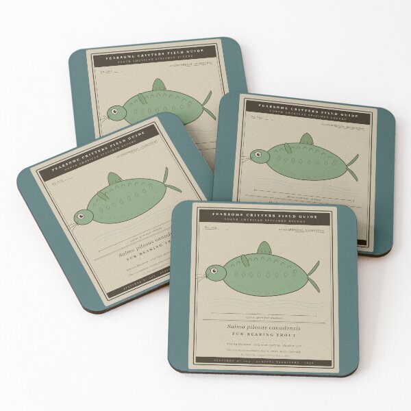 Item preview, Fur Bearing Trout Absurd Field Guide Sticker designed and sold by FieldLog1887.