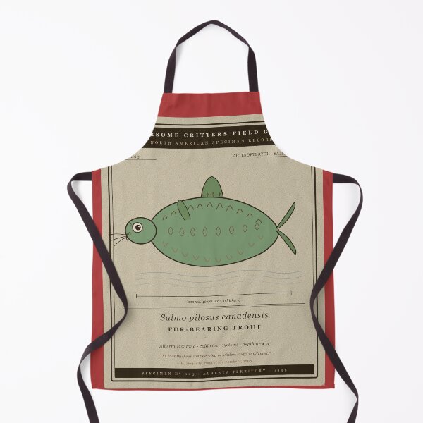 Item preview, Fur Bearing Trout Absurd Field Guide Sticker designed and sold by FieldLog1887.