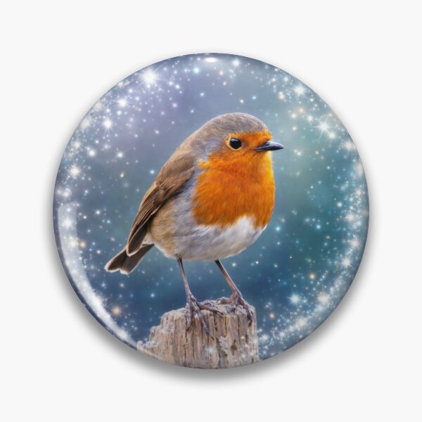 Item preview, Sparkling Winter Robin – Magical Nature Glow designed and sold by The Digital Compass.