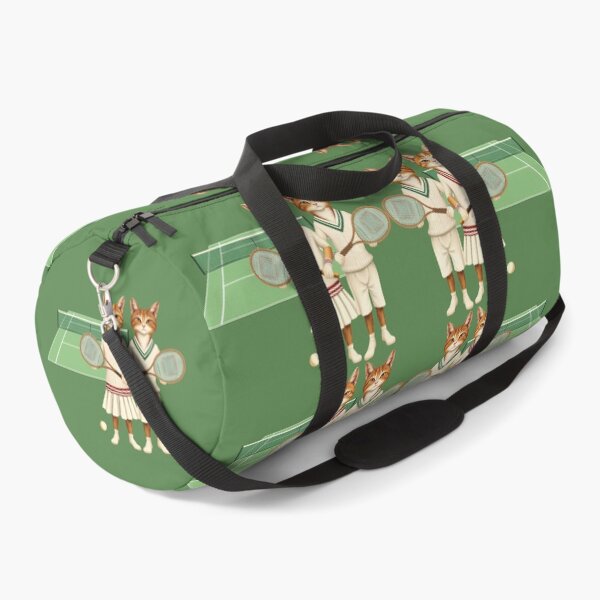 Item preview, Anthropomorphic Cat Tennis Couple | Gift for Tennis Lover designed and sold by UnhingedBird.