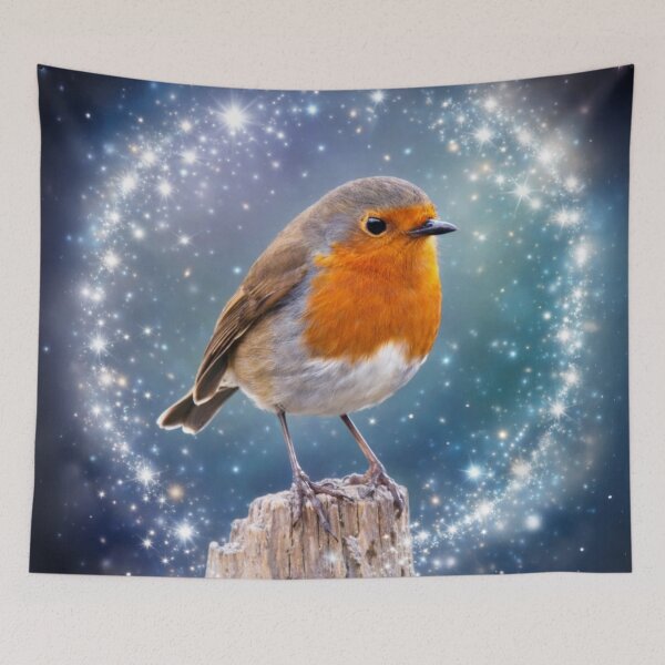Item preview, Sparkling Winter Robin – Magical Nature Glow designed and sold by The Digital Compass.