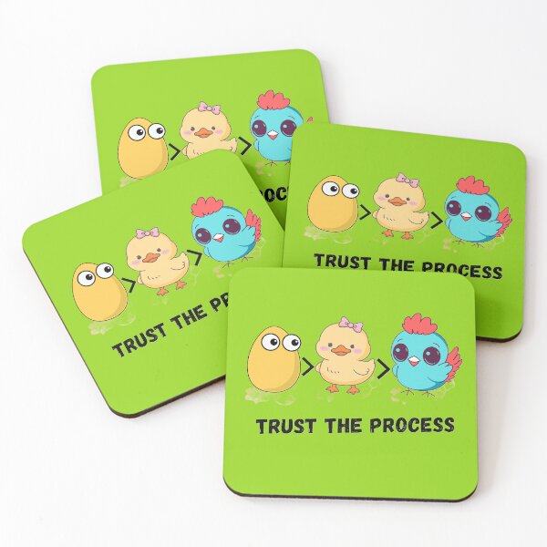 Item preview, Trust The Process Cute Chick Evolution Design | Motivational Kawaii Cartoon Art designed and sold by CreativePallavi.