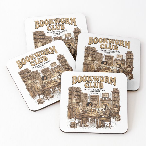 Item preview, Vintage Bookworm Club Cozy Reading Community Illustration  designed and sold by urbinet.