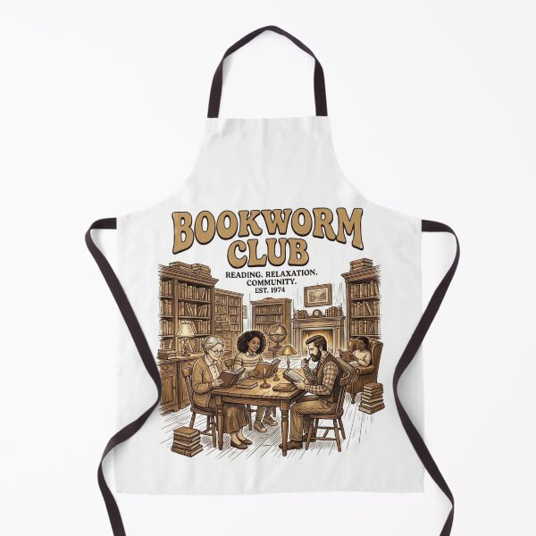 Item preview, Vintage Bookworm Club Cozy Reading Community Illustration designed and sold by urbinet.