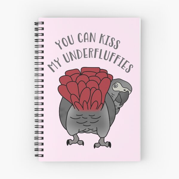 Item preview, You can Kiss my Underfluffies African grey Parrot Butt designed and sold by FandomizedRose.