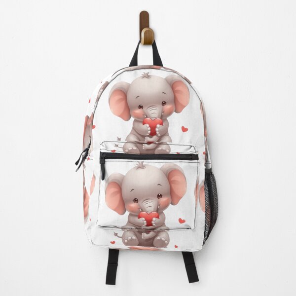 Item preview, Gift of a Kawaii Elephant Sending Love in Pastel Colors designed and sold by DigitfanStudio.