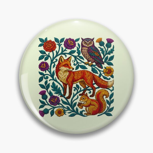 Item preview, Fox and Owl Woodland Rose designed and sold by TeeARTHY.