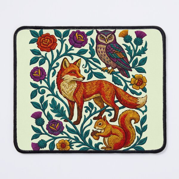 Item preview, Fox and Owl Woodland Rose designed and sold by TeeARTHY.