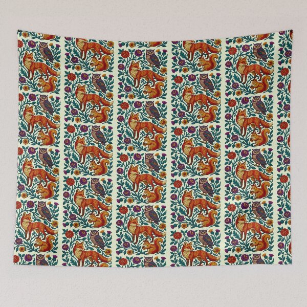 Item preview, Fox and Owl Woodland Rose designed and sold by TeeARTHY.