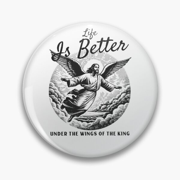 Item preview, Life is better under the wings of the King, Flying Jesus Angel Design for Christ Followers designed and sold by BriAngelaBubbleDesigns.