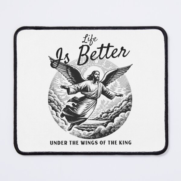 Item preview, Life is better under the wings of the King, Flying Jesus Angel Design for Christ Followers designed and sold by BriAngelaBubbleDesigns.