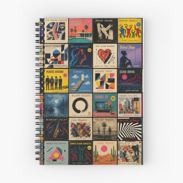Aperçu de l'œuvre Collage de pochettes de disques vinyles style vintage créée et vendue par MagicStrawberry.